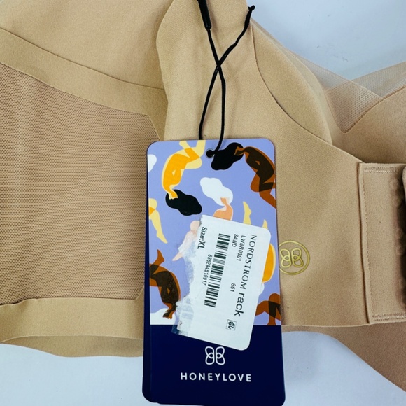 NWT Honeylove Crossover V-Neck Bra | Color Sand | Size XL - Picture 4 of 8